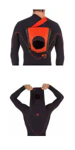 Zip bib (ZB) : double front zip wetsuit collar or back flap